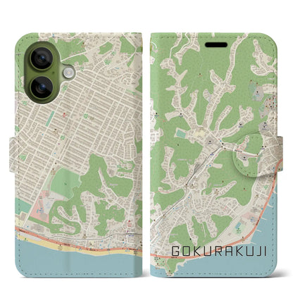 【極楽寺（神奈川県）】地図柄iPhoneケース（手帳タイプ）