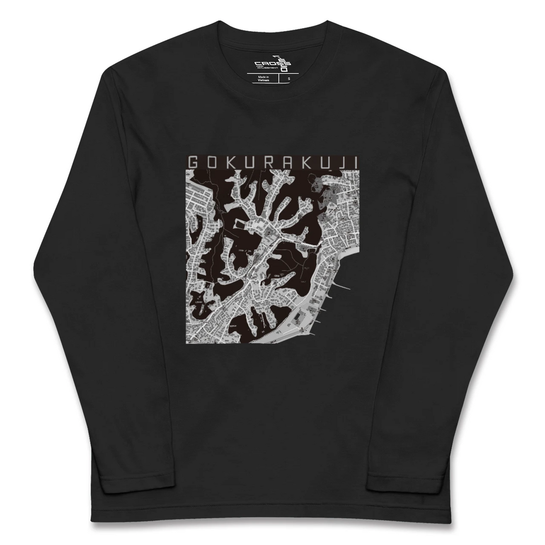 【極楽寺（神奈川県）】地図柄ロングスリーブTシャツ