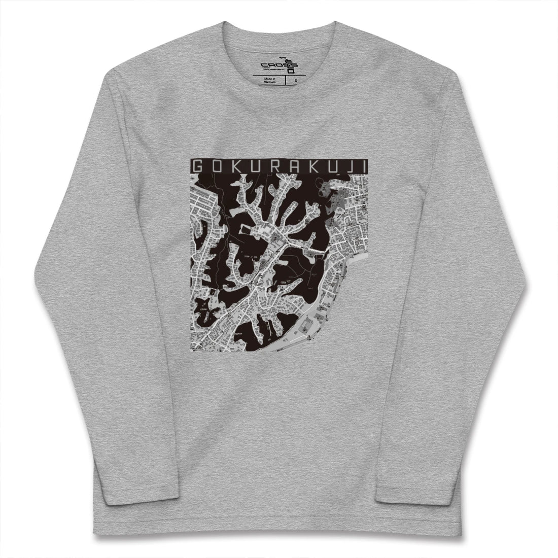【極楽寺（神奈川県）】地図柄ロングスリーブTシャツ