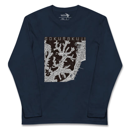 【極楽寺（神奈川県）】地図柄ロングスリーブTシャツ