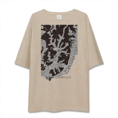 【極楽寺（神奈川県）】地図柄ビッグシルエットTシャツ