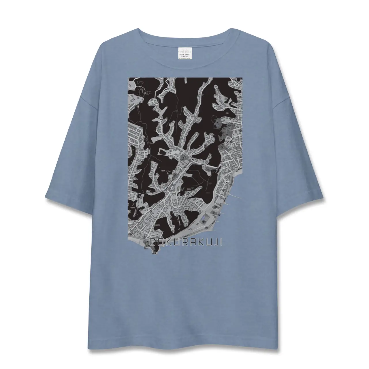 【極楽寺（神奈川県）】地図柄ビッグシルエットTシャツ