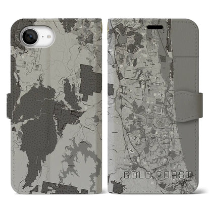 【ゴールドコースト（オーストラリア）】地図柄iPhoneケース（手帳タイプ）
