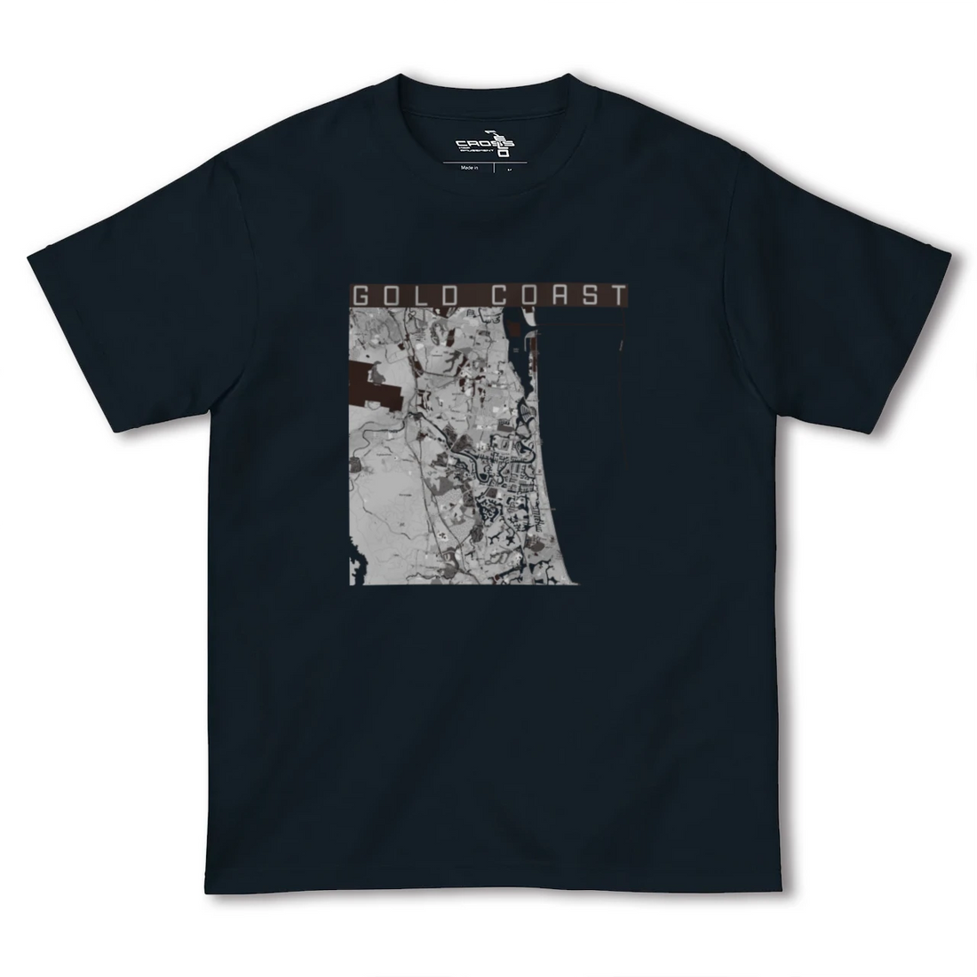 【ゴールドコースト(オーストラリア)】地図柄ヘビーウェイトTシャツ
