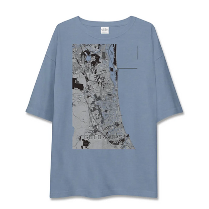【ゴールドコースト（オーストラリア）】地図柄ビッグシルエットTシャツ