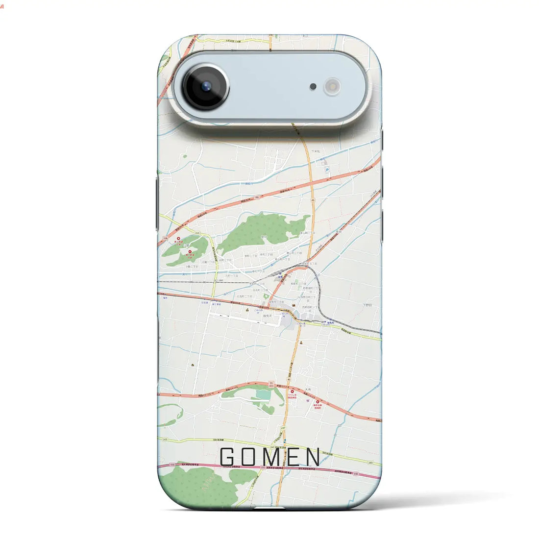 【後免（高知県）】地図柄iPhoneケース（バックカバータイプ）ブラック・iPhone 17 Pro Max 用