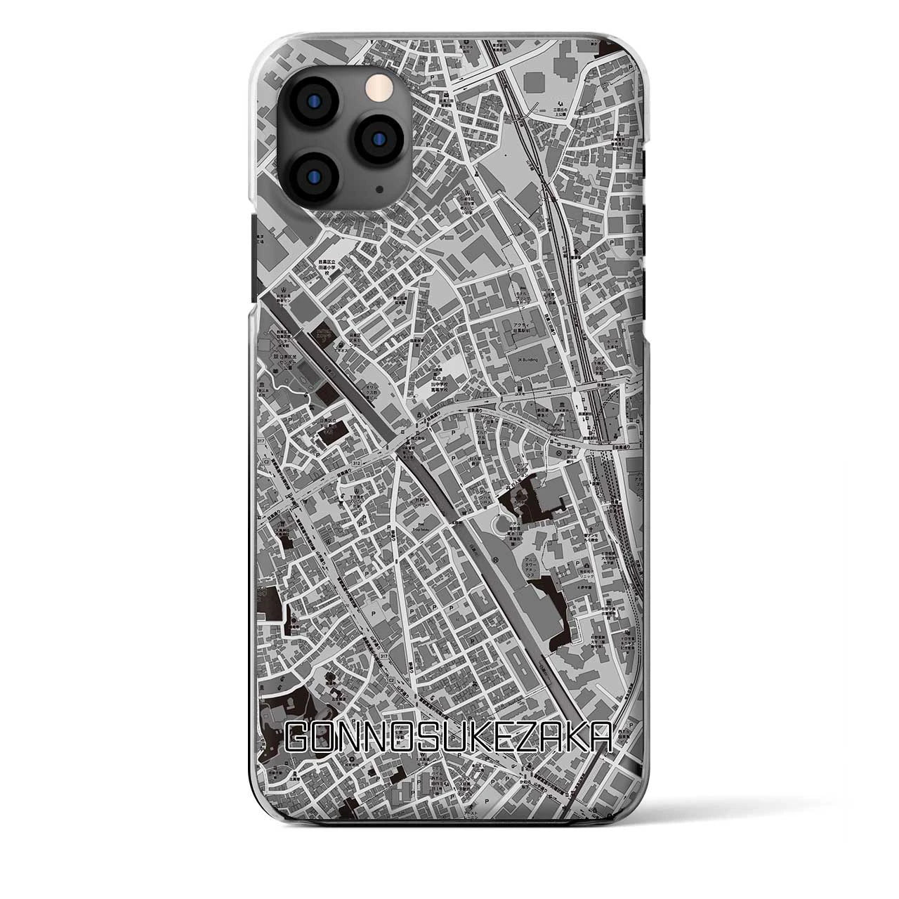 【権之助坂（東京都）】地図柄iPhoneケース（クリアタイプ）