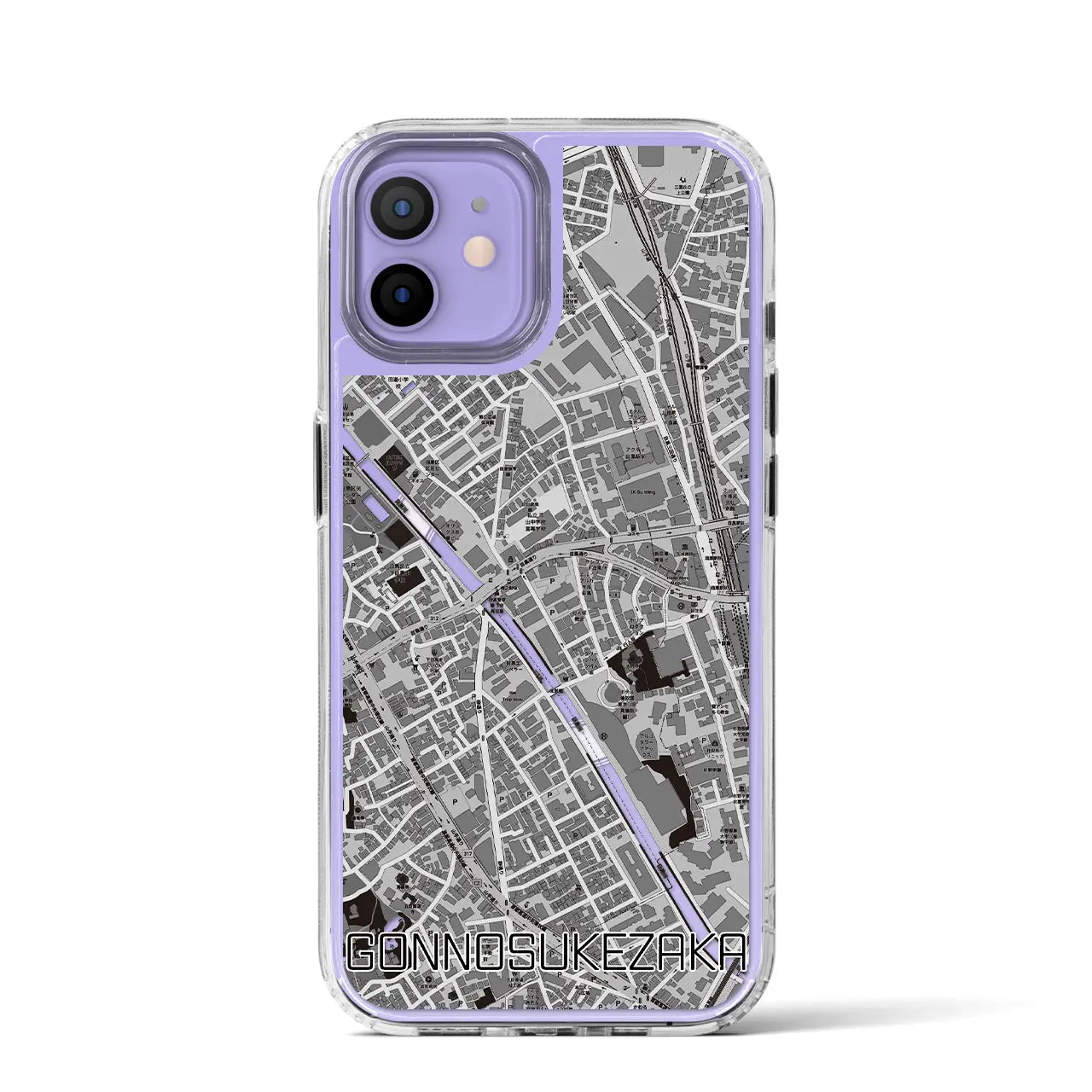 【権之助坂（東京都）】地図柄iPhoneケース（MagSafeタイプ）
