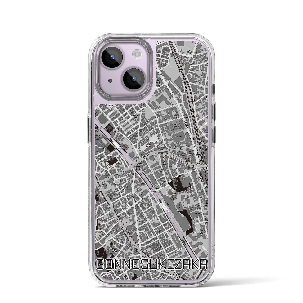 【権之助坂（東京都）】地図柄iPhoneケース（MagSafeタイプ）