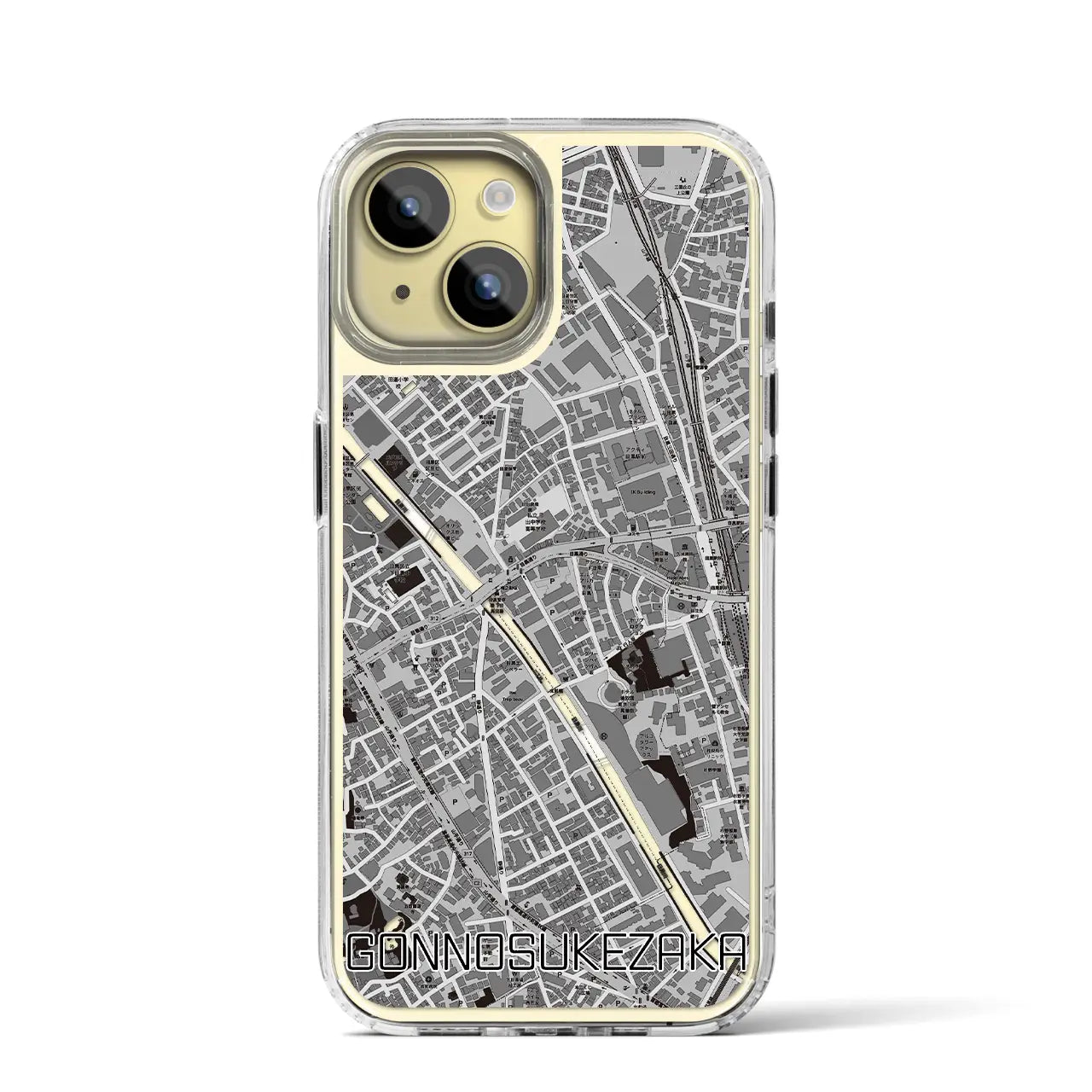 【権之助坂（東京都）】地図柄iPhoneケース（MagSafeタイプ）
