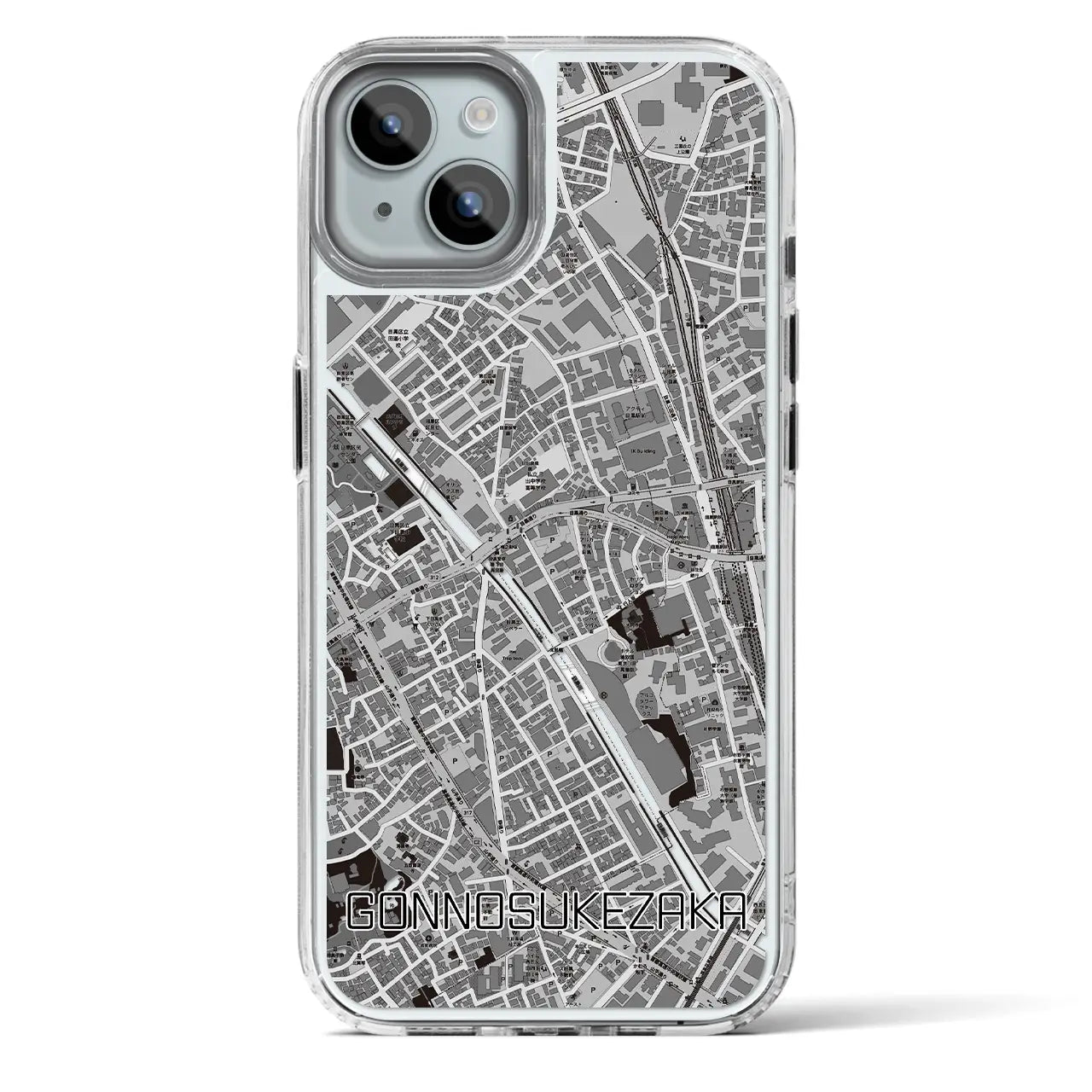 【権之助坂（東京都）】地図柄iPhoneケース（MagSafeタイプ）