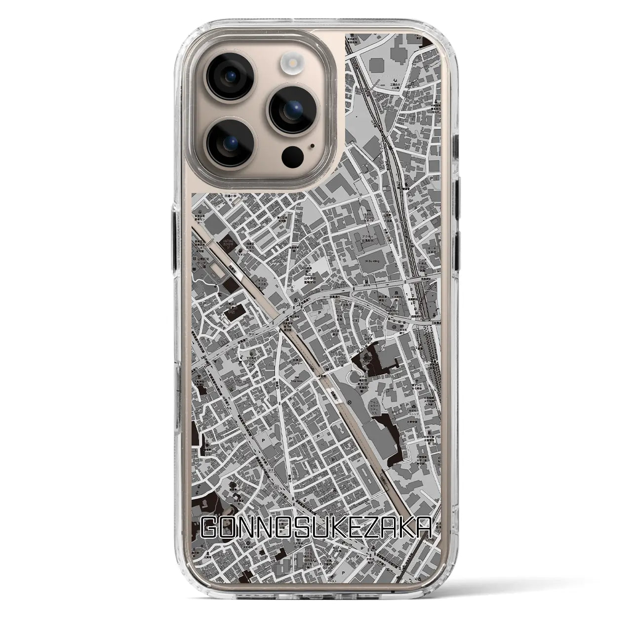 【権之助坂（東京都）】地図柄iPhoneケース（MagSafeタイプ）