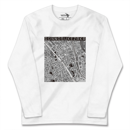 【権之助坂（東京都）】地図柄ロングスリーブTシャツ