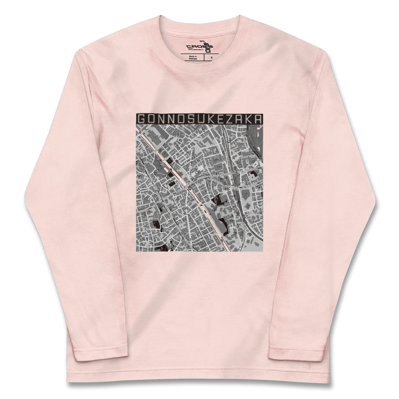 【権之助坂（東京都）】地図柄ロングスリーブTシャツ