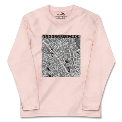 【権之助坂（東京都）】地図柄ロングスリーブTシャツ