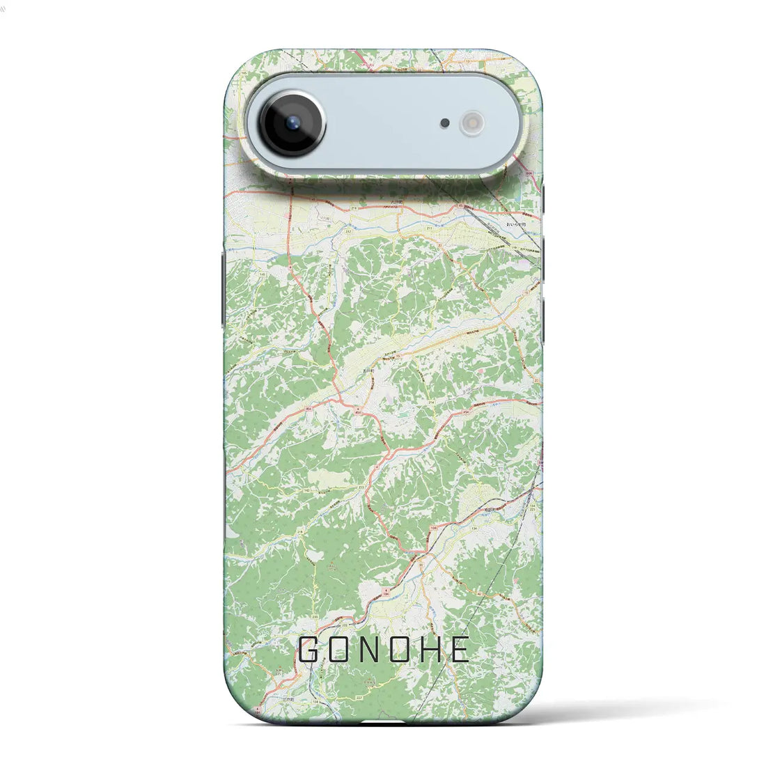 【五戸（青森県）】地図柄iPhoneケース（バックカバータイプ）ナチュラル・iPhone 17 Pro Max 用