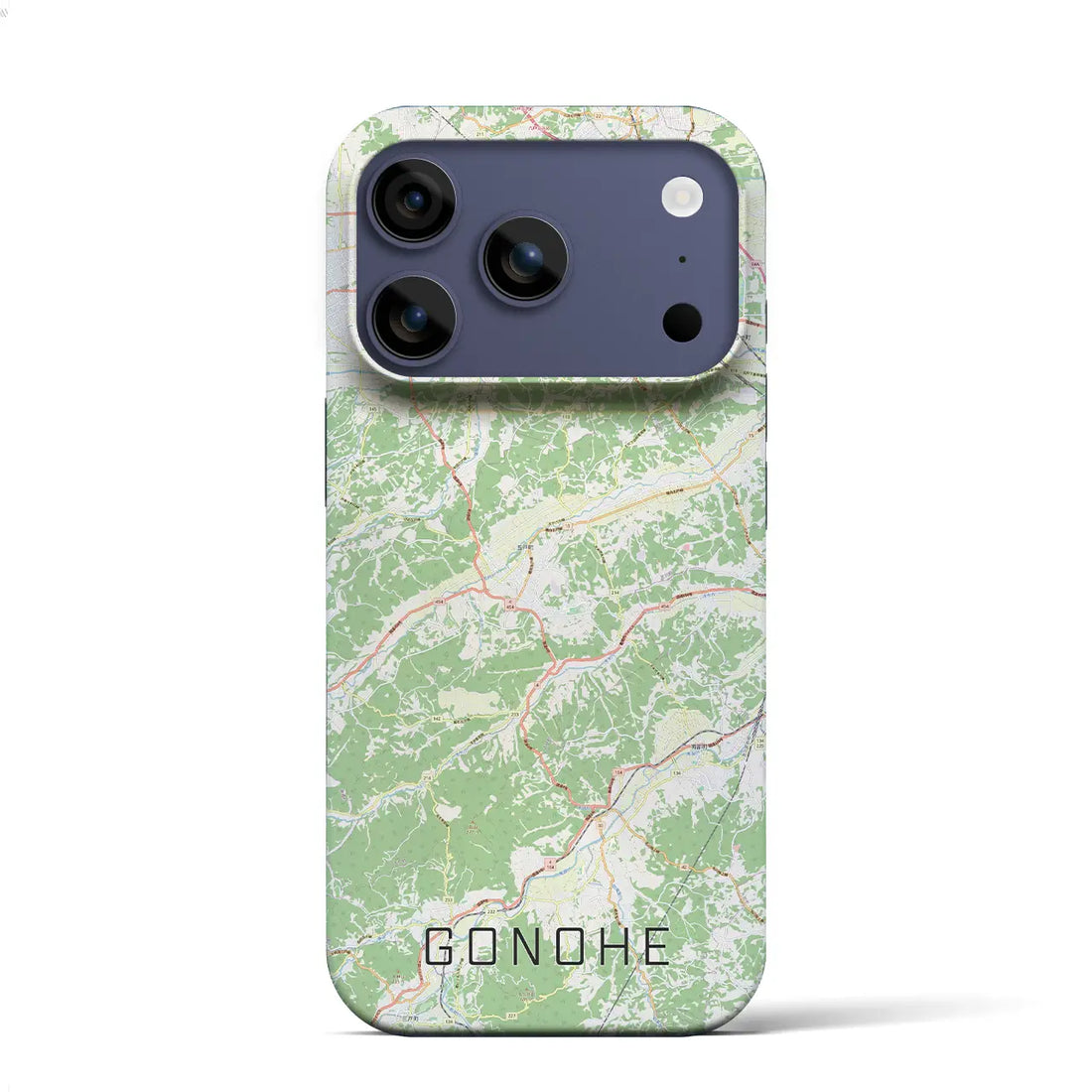 【五戸（青森県）】地図柄iPhoneケース（バックカバータイプ）ナチュラル・iPhone 17 Pro Max 用