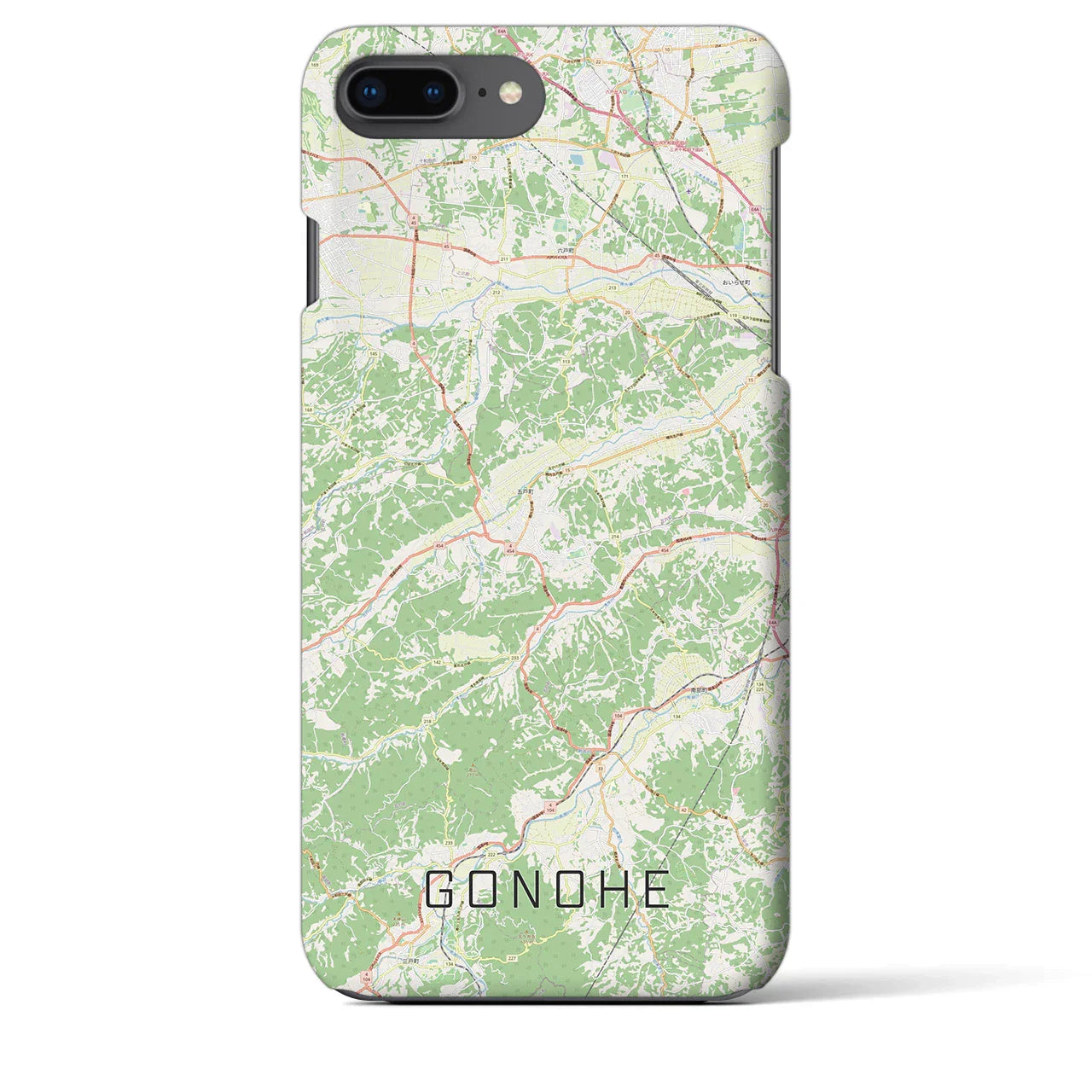 【五戸（青森県）】地図柄iPhoneケース（バックカバータイプ）