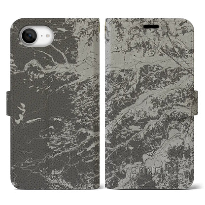 【五戸（青森県）】地図柄iPhoneケース（手帳タイプ）