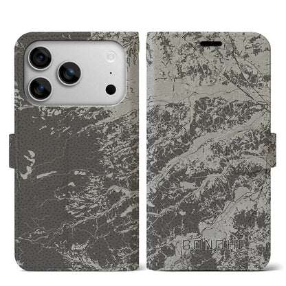 【五戸（青森県）】地図柄iPhoneケース（手帳タイプ）