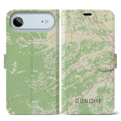 【五戸（青森県）】地図柄iPhoneケース（手帳タイプ）