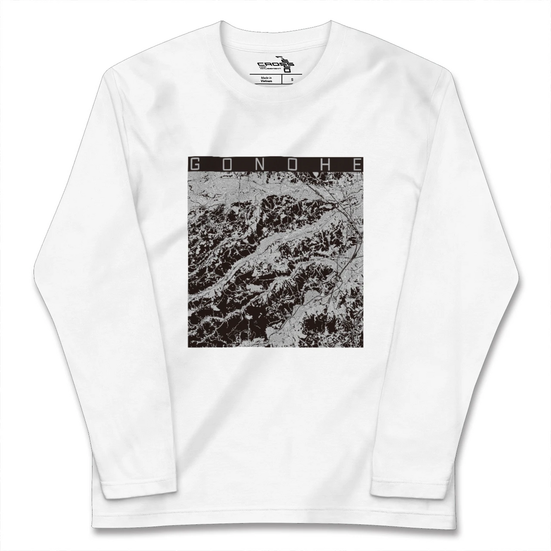 【五戸(青森県)】地図柄ロングスリーブTシャツ