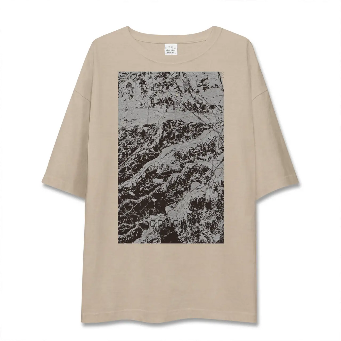 【五戸（青森県）】地図柄ビッグシルエットTシャツ