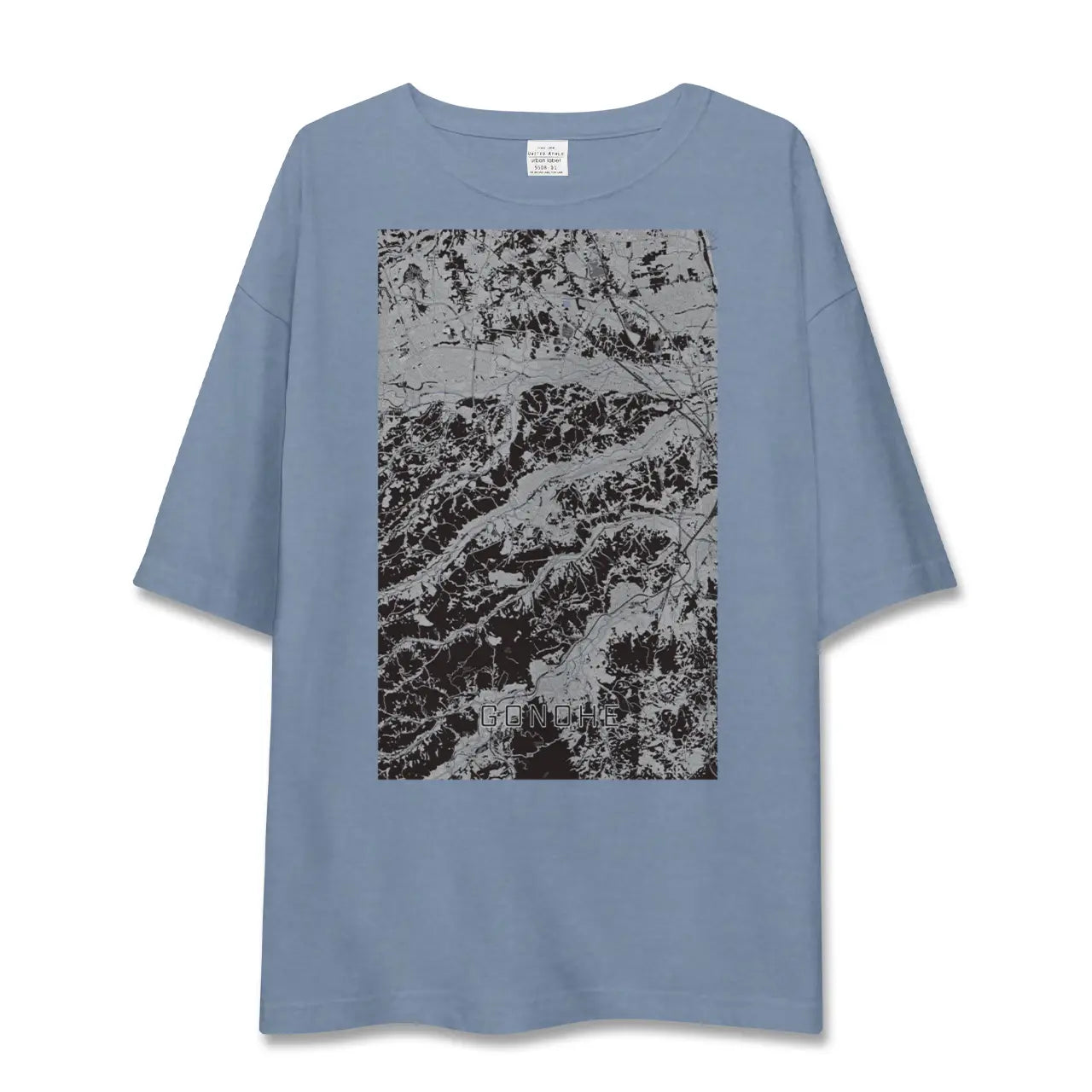【五戸（青森県）】地図柄ビッグシルエットTシャツ