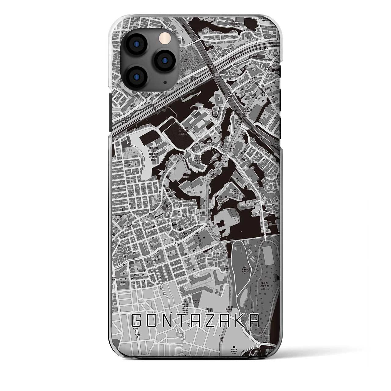 【権太坂（神奈川県）】地図柄iPhoneケース（クリアタイプ）