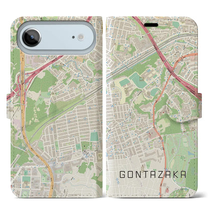 【権太坂（神奈川県）】地図柄iPhoneケース（手帳タイプ）