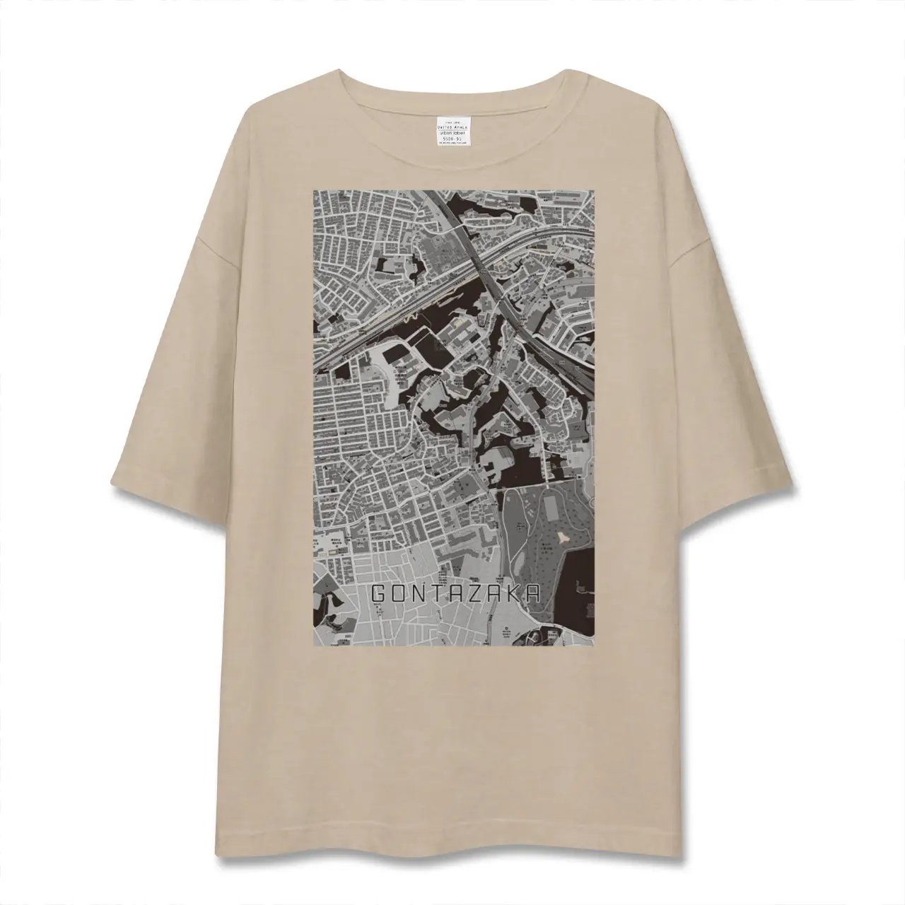 【権太坂（神奈川県）】地図柄ビッグシルエットTシャツ