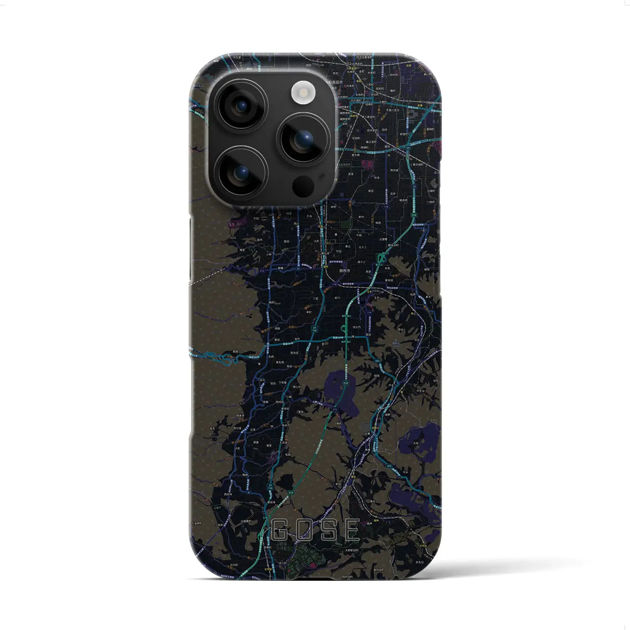 【御所（奈良県）】地図柄iPhoneケース（バックカバータイプ）