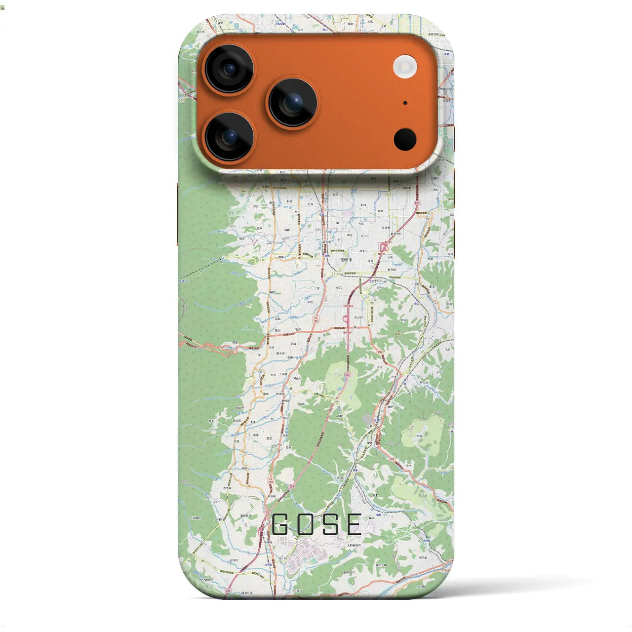 【御所（奈良県）】地図柄iPhoneケース（バックカバータイプ）