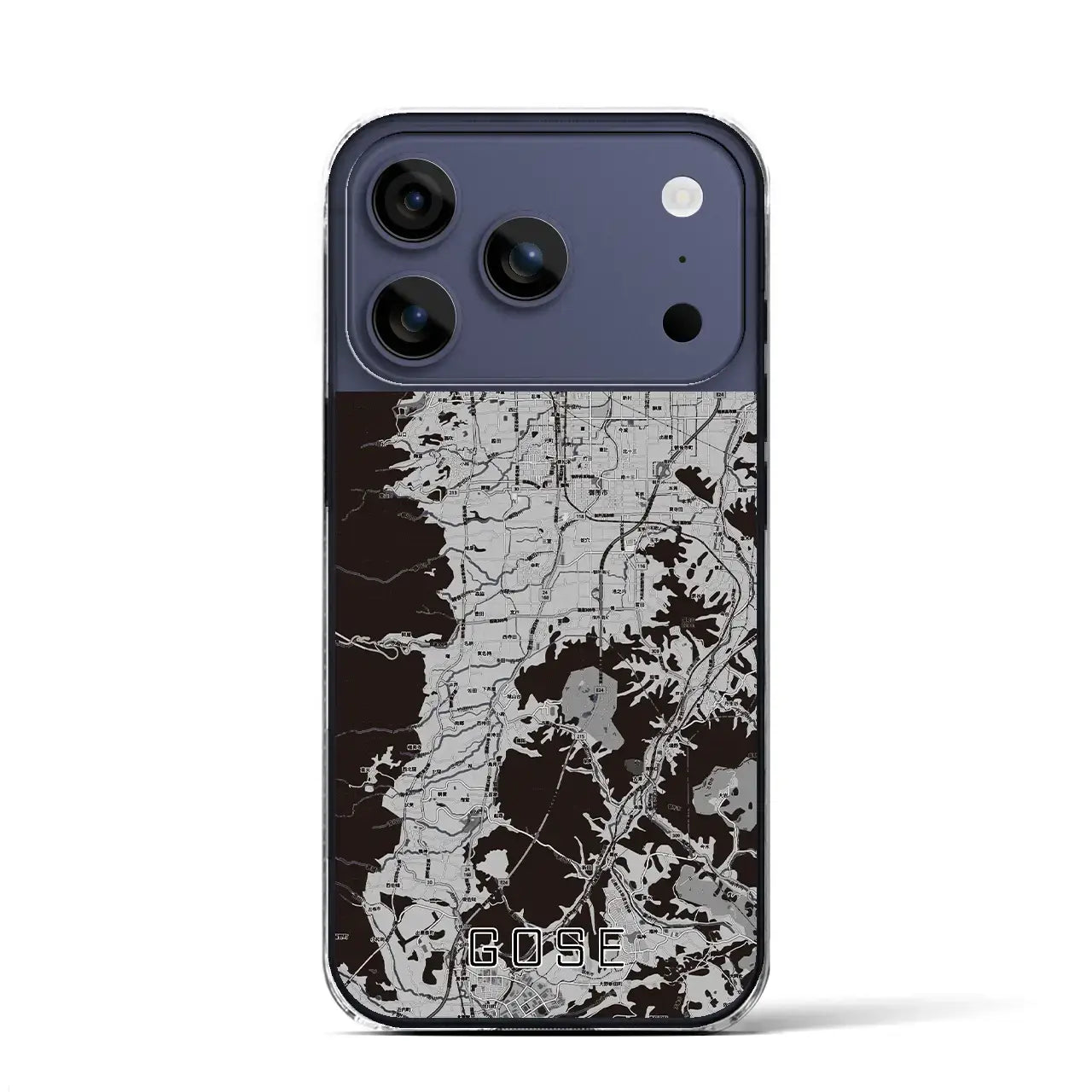 【御所（奈良県）】地図柄iPhoneケース（クリアタイプ）