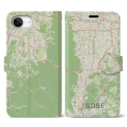 【御所（奈良県）】地図柄iPhoneケース（手帳タイプ）