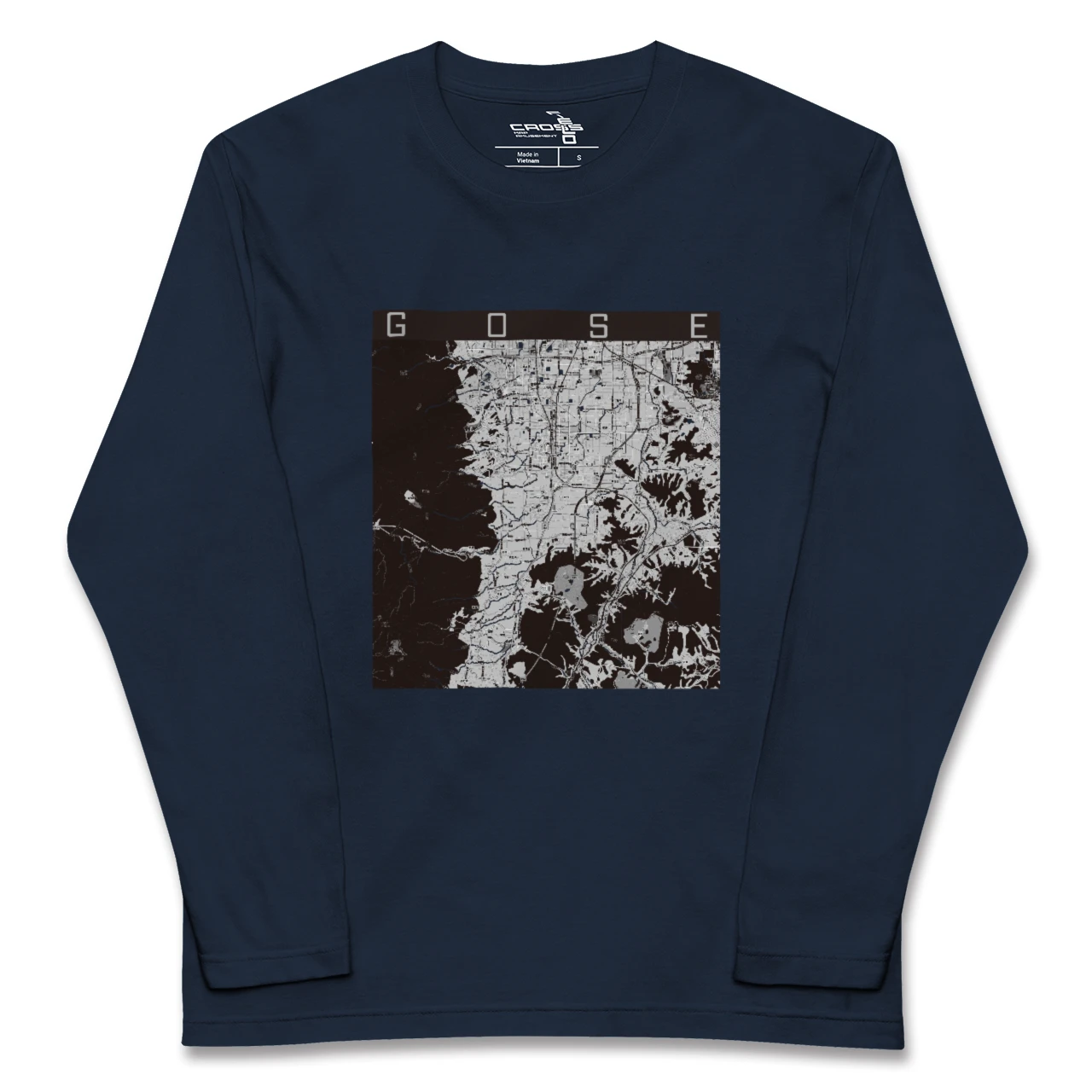 【御所（奈良県）】地図柄ロングスリーブTシャツ