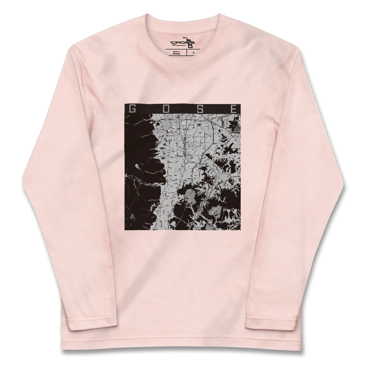 【御所（奈良県）】地図柄ロングスリーブTシャツ