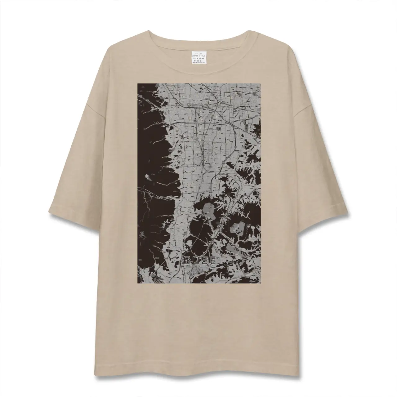 【御所（奈良県）】地図柄ビッグシルエットTシャツ