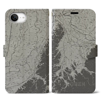 【五泉（新潟県）】地図柄iPhoneケース（手帳タイプ）