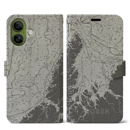 【五泉（新潟県）】地図柄iPhoneケース（手帳タイプ）