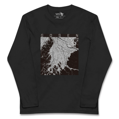 【五泉（新潟県）】地図柄ロングスリーブTシャツ