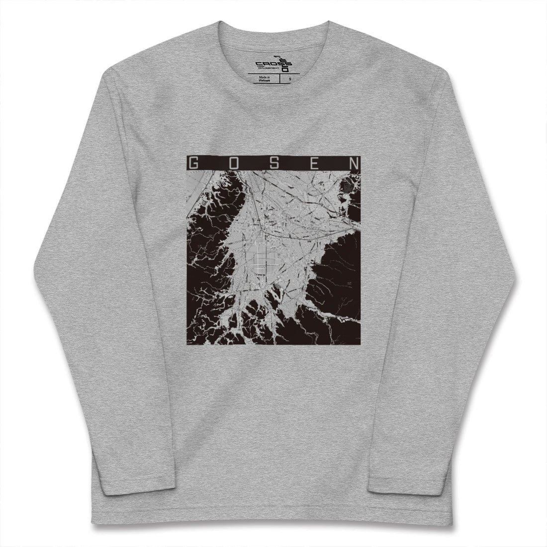 【五泉（新潟県）】地図柄ロングスリーブTシャツ