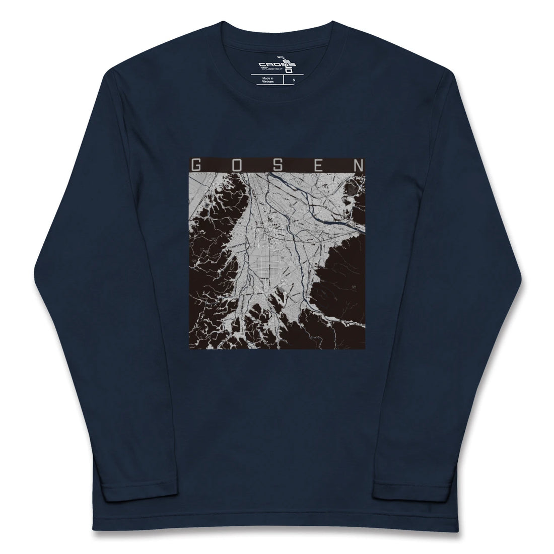 【五泉（新潟県）】地図柄ロングスリーブTシャツ