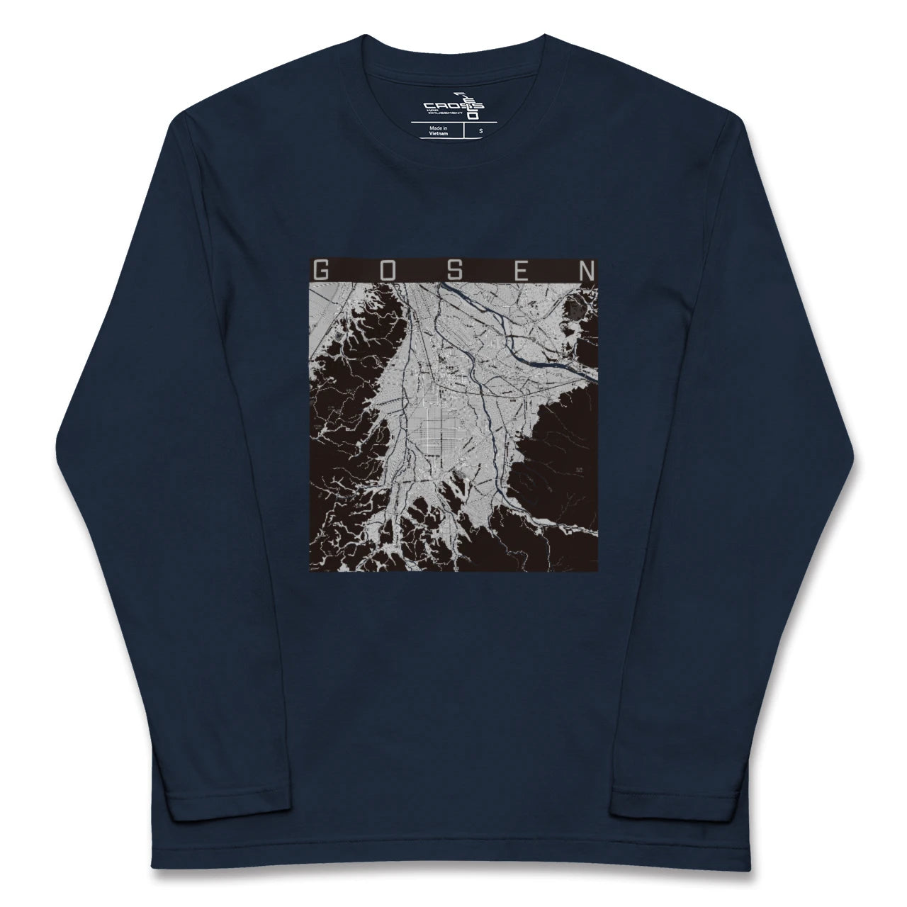 【五泉（新潟県）】地図柄ロングスリーブTシャツ