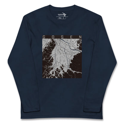 【五泉（新潟県）】地図柄ロングスリーブTシャツ