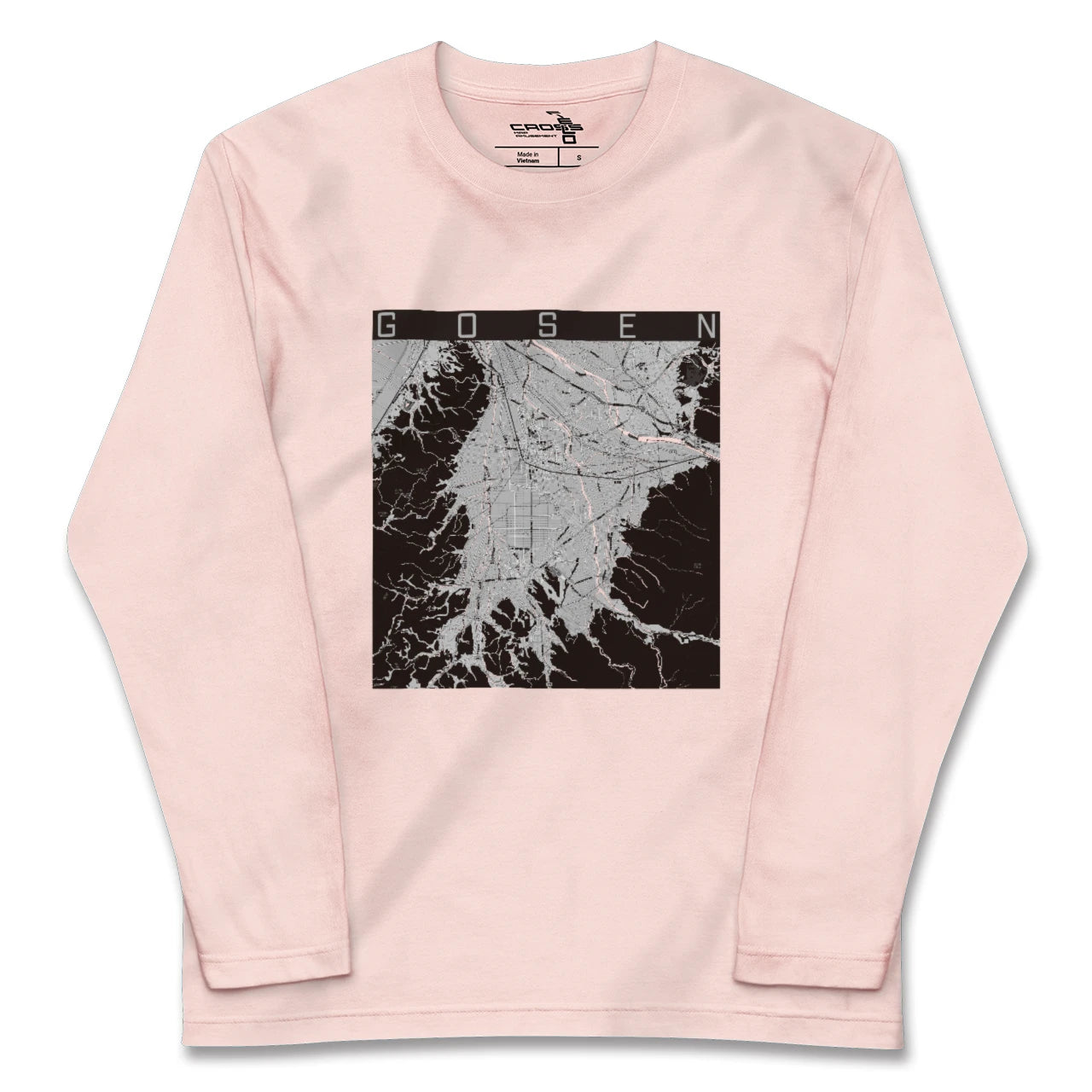 【五泉（新潟県）】地図柄ロングスリーブTシャツ