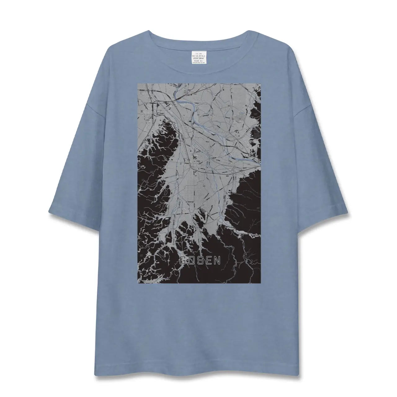 【五泉（新潟県）】地図柄ビッグシルエットTシャツ
