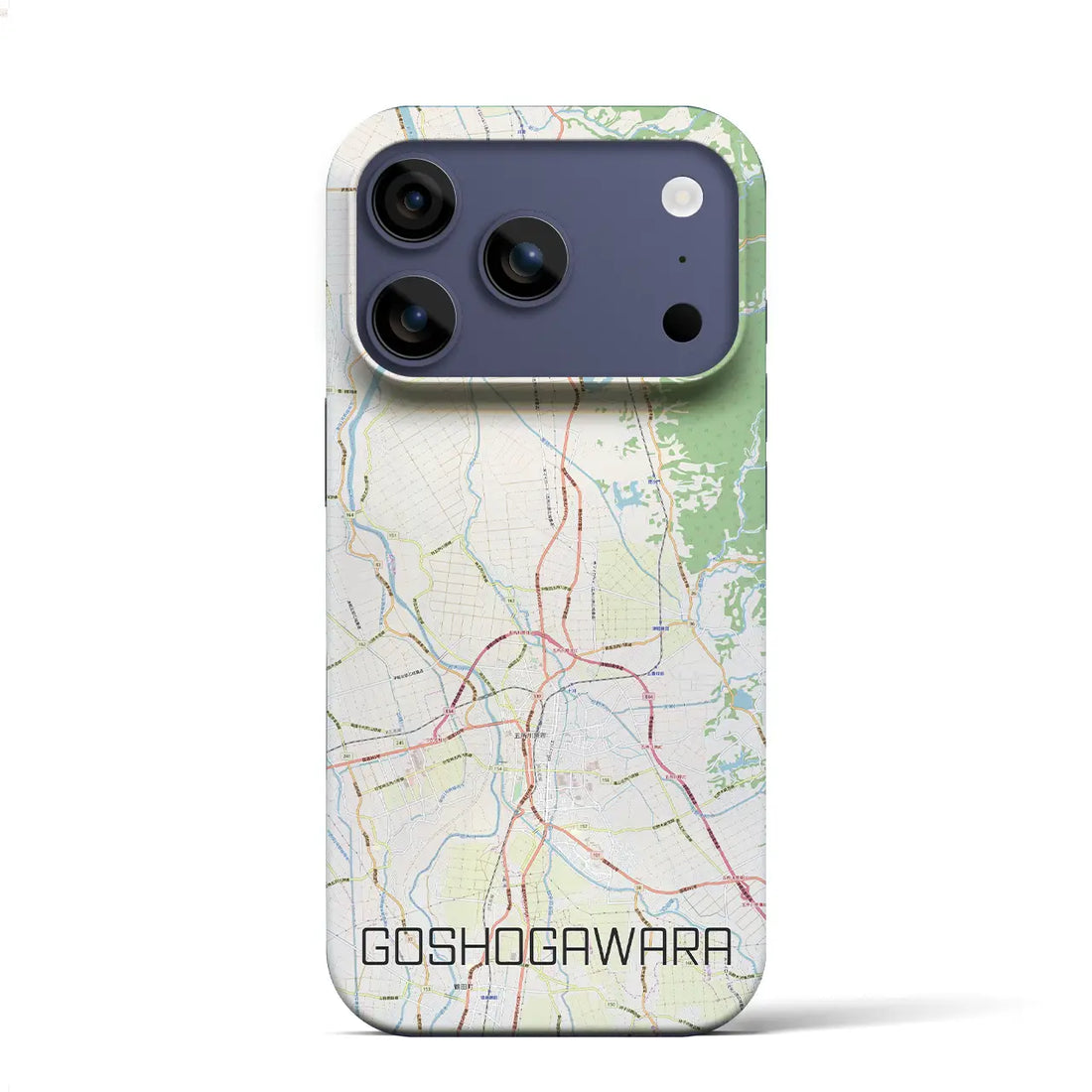 【五所川原（青森県）】地図柄iPhoneケース（バックカバータイプ）ナチュラル・iPhone 17 Pro Max 用