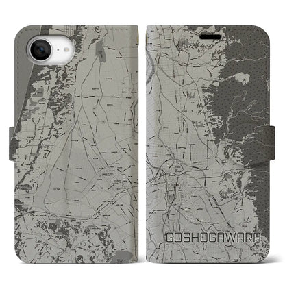 【五所川原（青森県）】地図柄iPhoneケース（手帳タイプ）