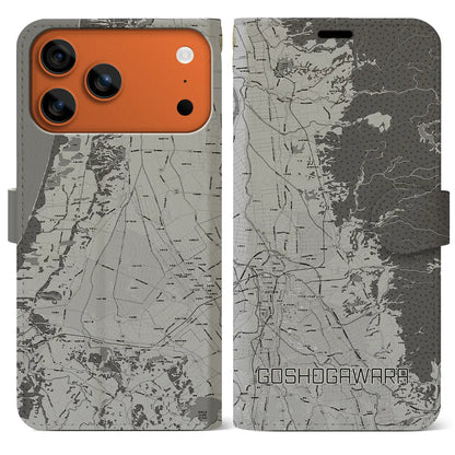 【五所川原（青森県）】地図柄iPhoneケース（手帳タイプ）